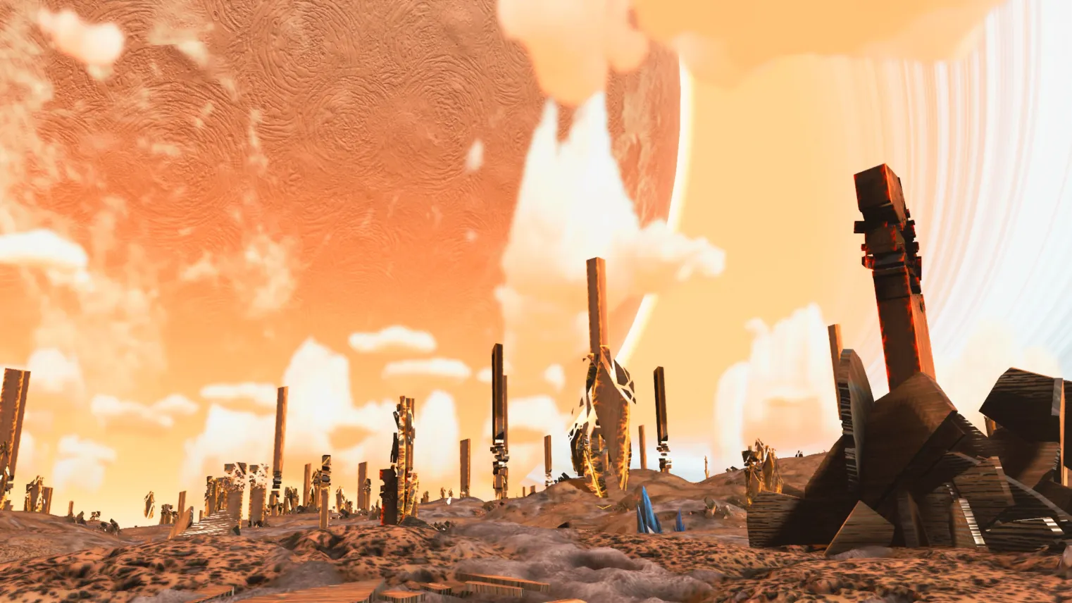 Vue d’une planète à partir d’une de ses lunes