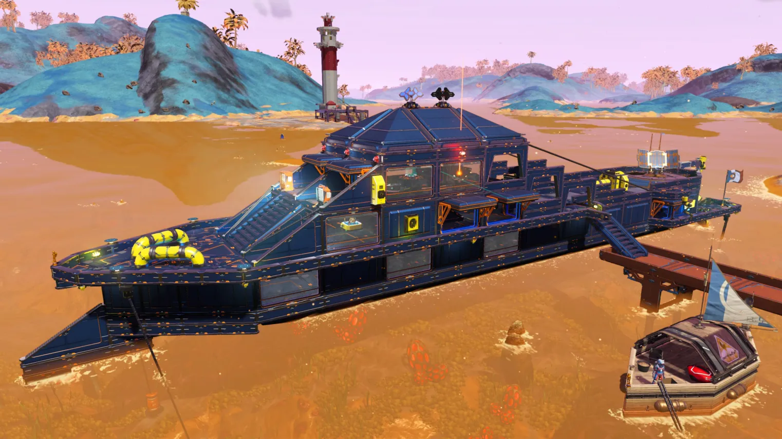 radeau / canoe sur l'eau